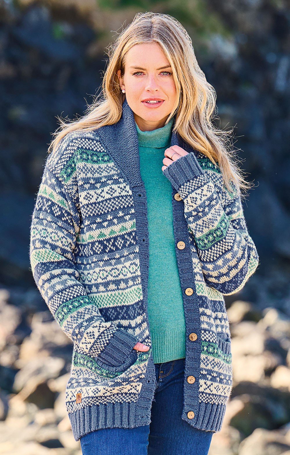 Fair Isle Cardigan Filson Womens Sweater Ladies Fairisle Cardigan