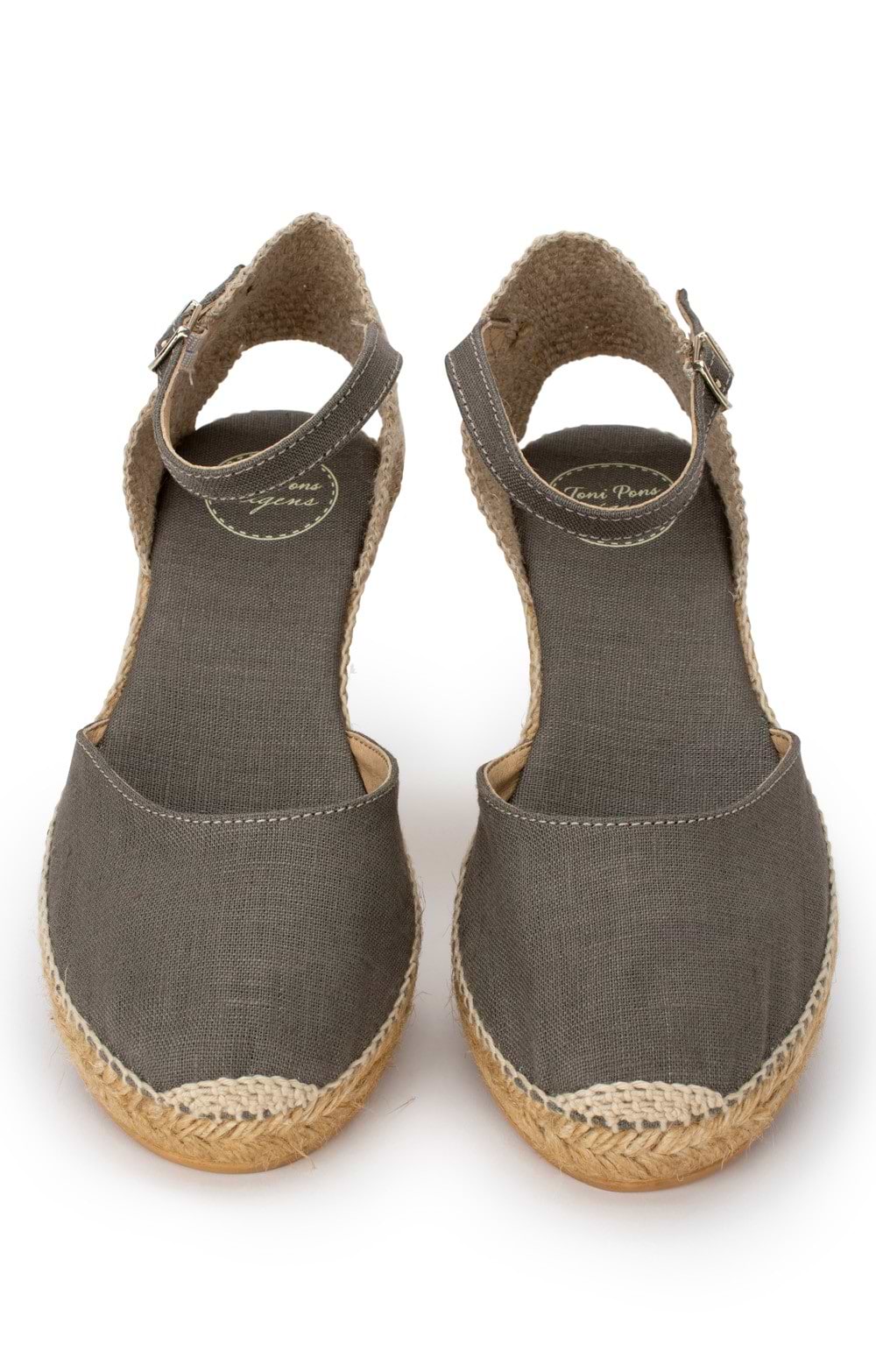 Ladies Toni Pons Linen Wedge Espadrille, Green - House of Bruar