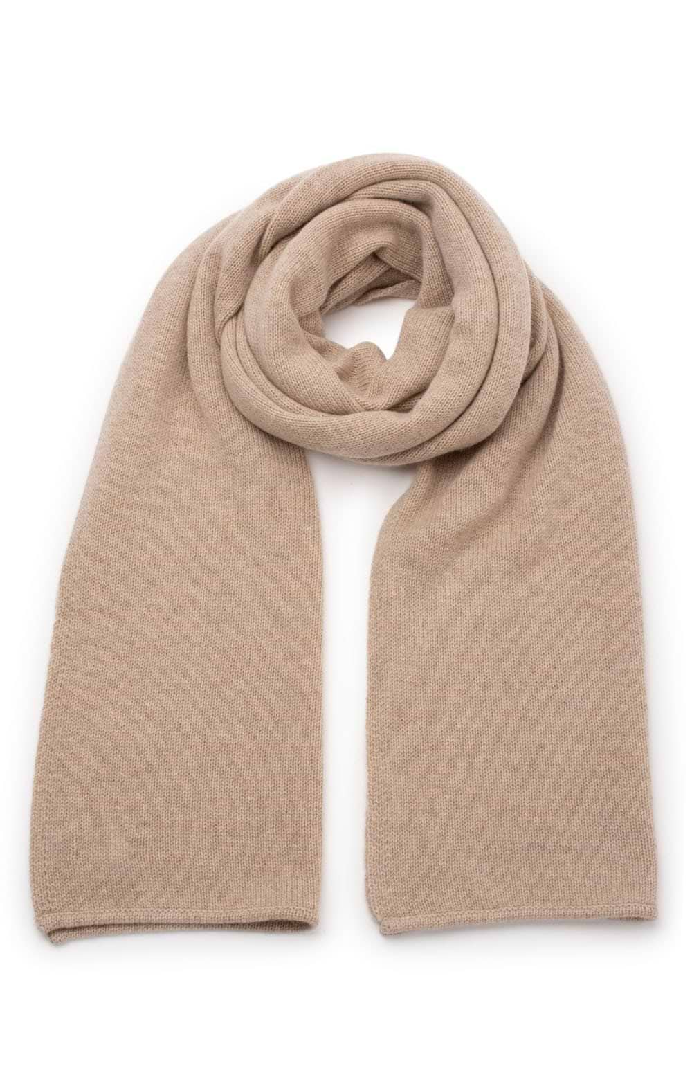 Bruar  Women's Natural Large Gauzy Cashmere Scarf
