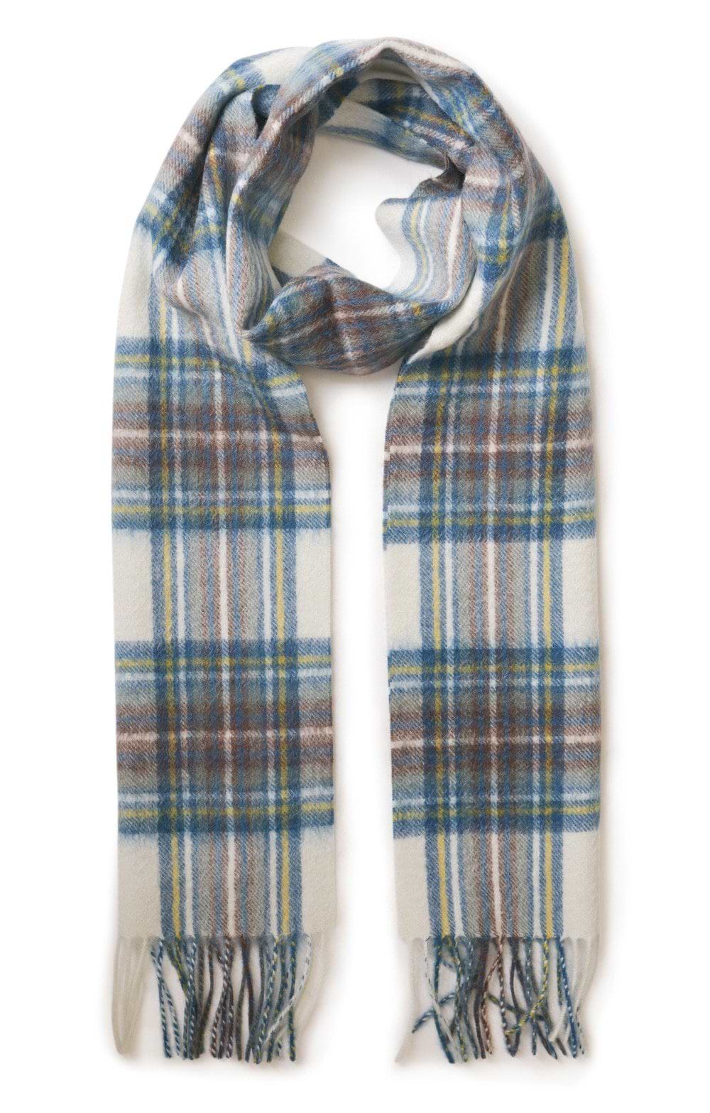 Bruar  Women's Muted Dress Stewart Lambswool Tartan Scarf - Tartan