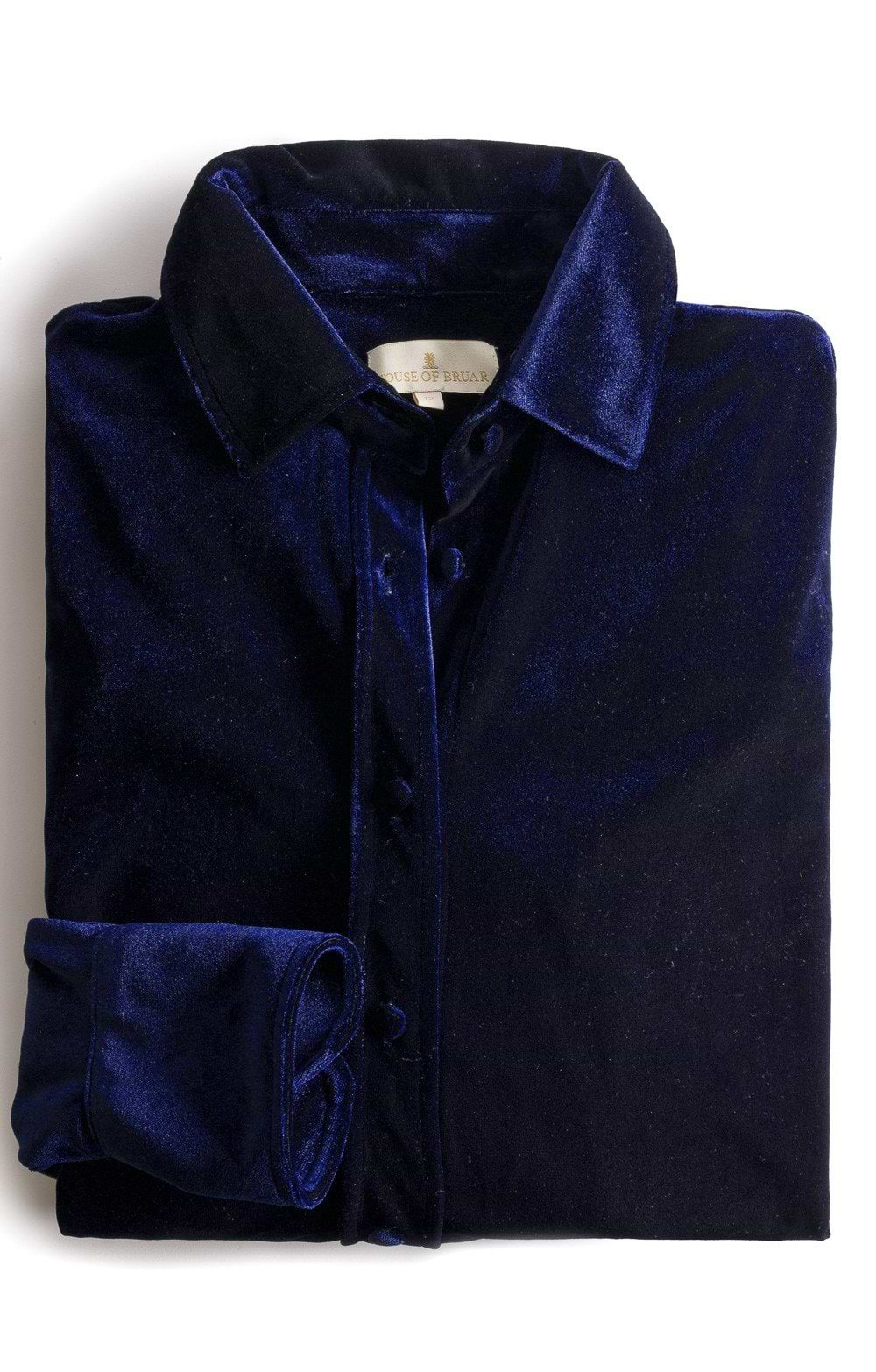 Ladies Oversized Velvet Shirt - House of Bruar