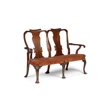 Georgian Style Mahogany Double Chair Back Settee, 19th Century