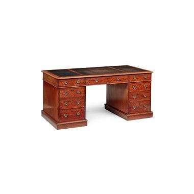 Georgian Style Mahogany Pedestal Desk, Late 19th Century