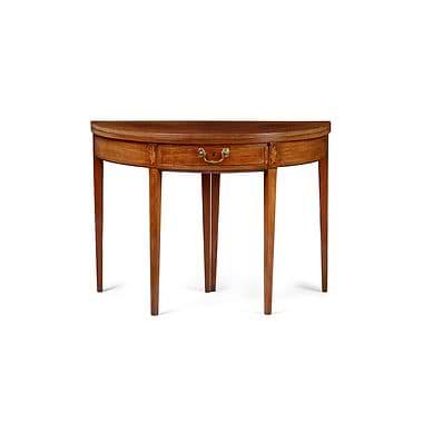 Late George III Mahogany Tea Table, Late 18th Century