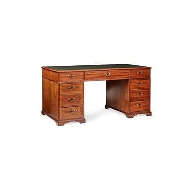 George III Mahogany Pedestal Partner's Desk, 18th Century