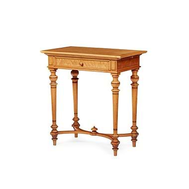 Early Victorian Curly Maple Work Table, Mid 19th Century