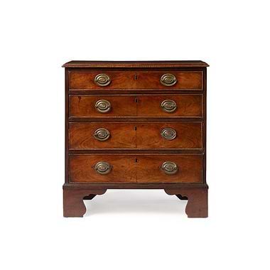 George III Mahogany Small Chest Of Drawers, 18th Century