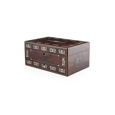 William IV Mother-Of-Pearl Inlaid Rosewood Dressing Table Box, Early 19th Century