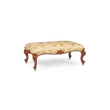 Victorian Walnut Centre Stool, Mid 19th Century