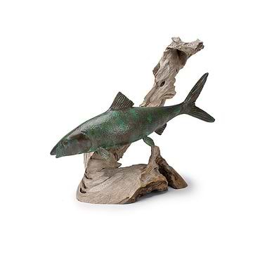 Stealthy Bonefish on Driftwood  by Pete Johnston