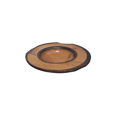 Burr Elm Bowl Burnt Rim No 94  by Angus Clyne