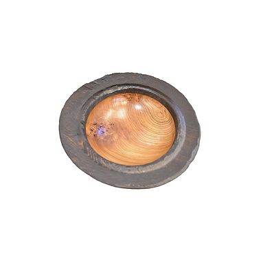 Burr Elm Bowl Burnt Rim No 95  by Angus Clyne