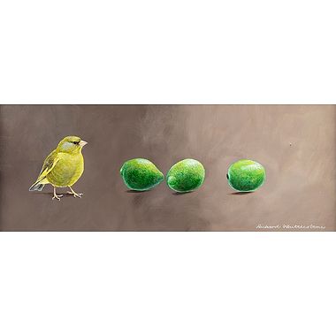 Greenfinch and Limes by Richard Whittlestone