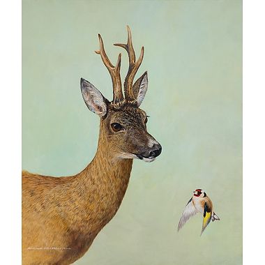 Roebuck and Goldfinch by Richard Whittlestone
