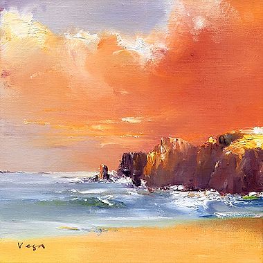 Sunlit Cliffs, Mangurstadh by Vega