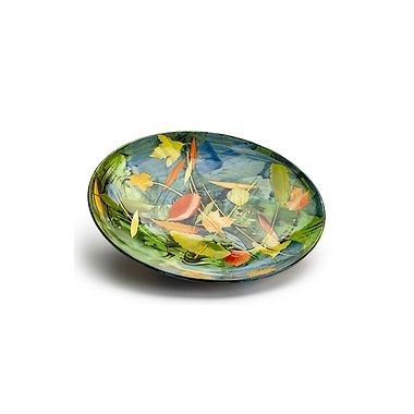 Leaves and Stalks Large Shallow Bowl by Sophie MacCarthy
