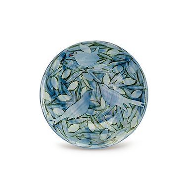 Blue Birds and Blue Plate with Red Berry by Sophie MacCarthy