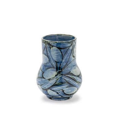Blue Olives and Leaves Vase by Sophie MacCarthy