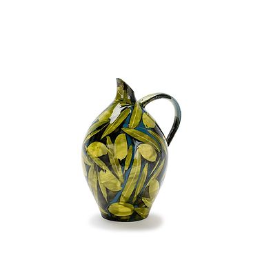 Olives and Leaves Large Oil Jar by Sophie MacCarthy