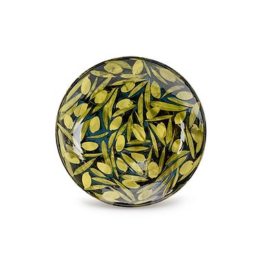 Olives and Leaves Shallow Dish by Sophie MacCarthy