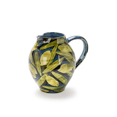Olive and Leaves Rounded Jug by Sophie MacCarthy