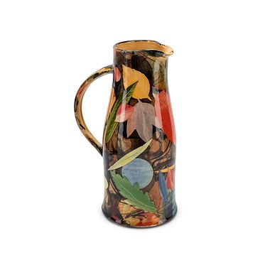 Leaves, Tall Curved Jug by Sophie MacCarthy
