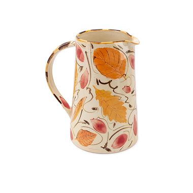 Yellow and Red Leaves, Large Straight Jug by Sophie MacCarthy
