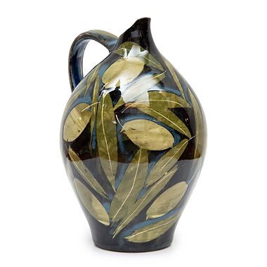 Small Oil Jar Olives and Leaves by Sophie MacCarthy