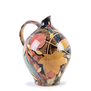 Large Round Oil Jar, Leaves and Stalks by Sophie MacCarthy