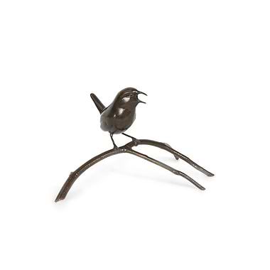 Singing Wren on Four legged Twig by Eddie Hallam