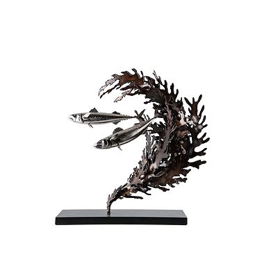 Mackerel on Bladderwrack by Jason Sweeney