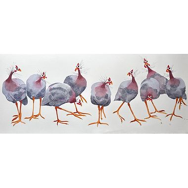 Guinea Fowl by Mary Ann Rogers