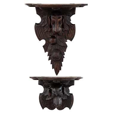 Black Forest Carved Wall Bracket - Dogs, Late 19th/ Early 20th