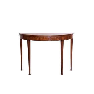 Large George III Satinwood Kingwood and Fruitwood Demilune Pier Table, Late 18th Century