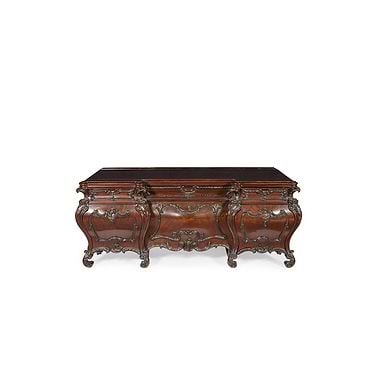 Mahogany Bombe Sideboard Leaf-Holder, Late 19th Century