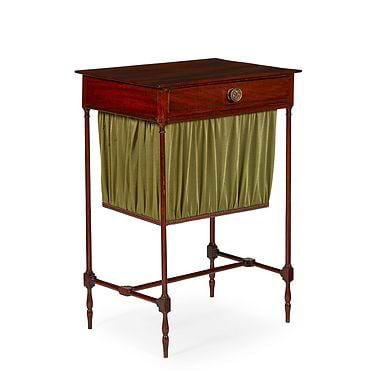 LATE GEORGE III MAHOGANY WORKTABLE, Early 19th Century