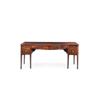 George III Mahogany Serpentine Serving Table, 18th Century