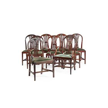 Georgian Style Mahogany Dining Chairs, 20th Century
