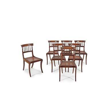 Set of Seven Regency Rosewood Dining Chairs, Early 19th Century