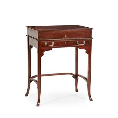 EDWARDIAN MAHOGANY AND NICKEL-PLATED CAMPAIGN DESK, Early 20th Century
