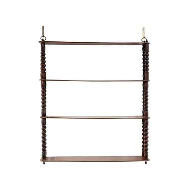Victorian Fruitwood and Mahogany Four Tier Hanging Shelves