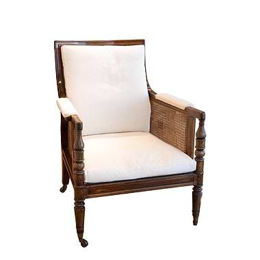 Regency Period Mahogany Framed Library Bergere