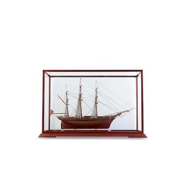 Fine French Prisoner-of-War Mahogany and Bone Model of a Barque, Early 19th Century