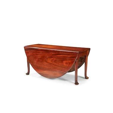 George II Mahogany Drop-Leaf Dining Table, Mid 18th Century