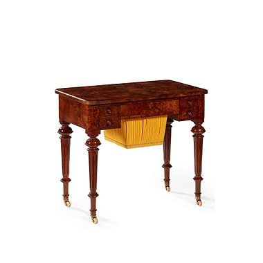 William IV Walnut Work Table, Mid 19th Century