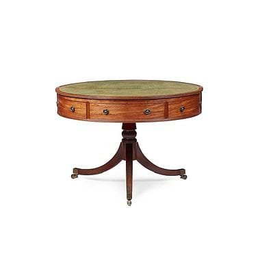 Small Regency Mahogany Drum Table, Early 19th Century
