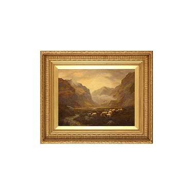 Cattle Grazing By A Highland Loch And Sheep By A Loch Horace W. Gilbert, British 19th Century