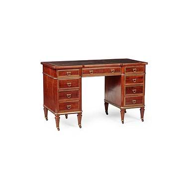 Pair Of Directoire Style Brass-Banded Mahogany Pedestal Desks, Edwards & Roberts Late, 19th Century