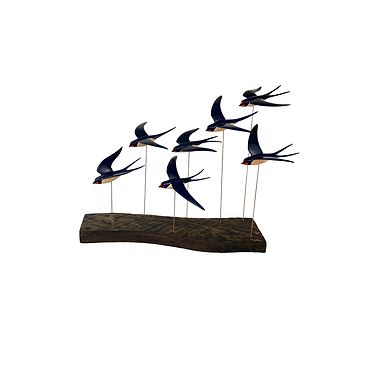 Swallow Flock of Seven by  Michael Lythgoe