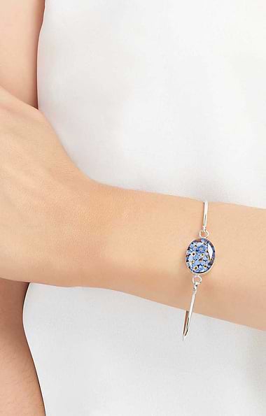 Shrieking Violet Oval Bangle Forget-Me-Not